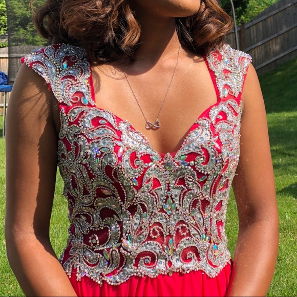 Hot Pink Prom Dress - Picture 2 of 5